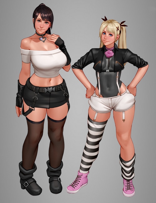 Kairunoburogu: Blonde and Brunette Characters
