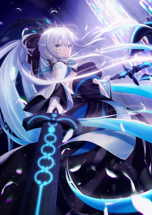 Morgan le Fay from Fate/Grand Order with a glowing sword