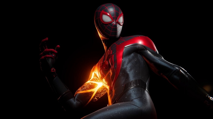 Spider-Man Miles Morales in black and red suit