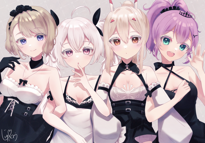 Azur Lane characters Laffey, Javelin, Ayanami, and Z23