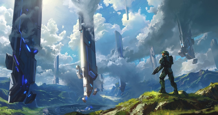 4K Halo Master Chief Landscape by Victor Sales