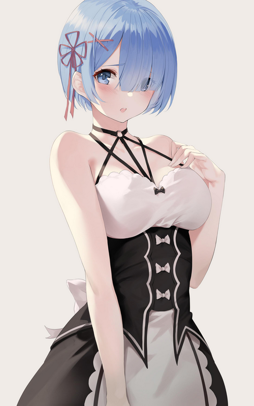 Rem from Re:Zero in a maid outfit