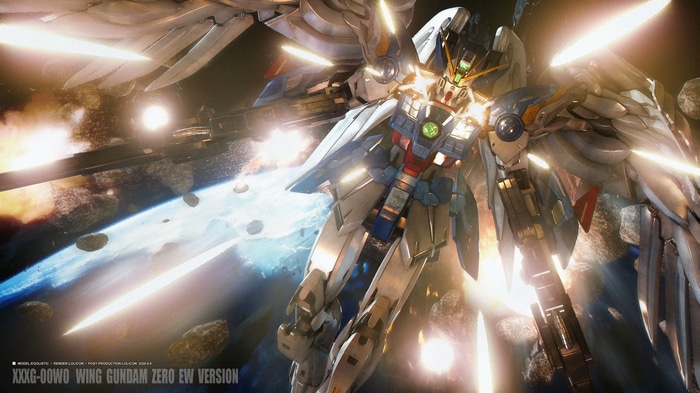 Wing Gundam Zero EW Version in Space