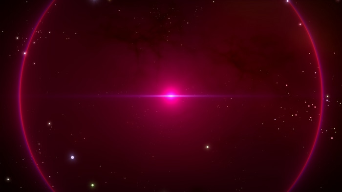 No Man's Sky Pink Galaxy with Bright Star