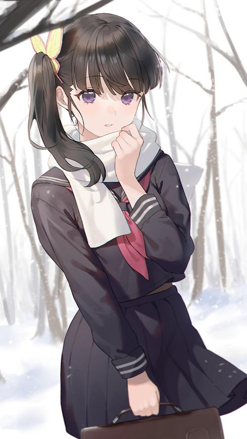 Kanao Tsuyuri in a winter forest
