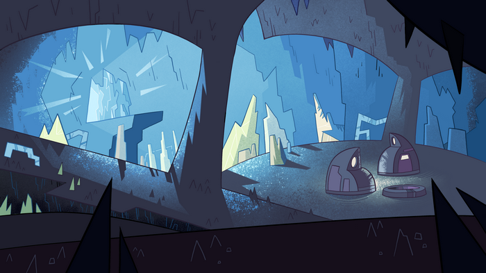 4K cave artwork by Nick Nazzaro