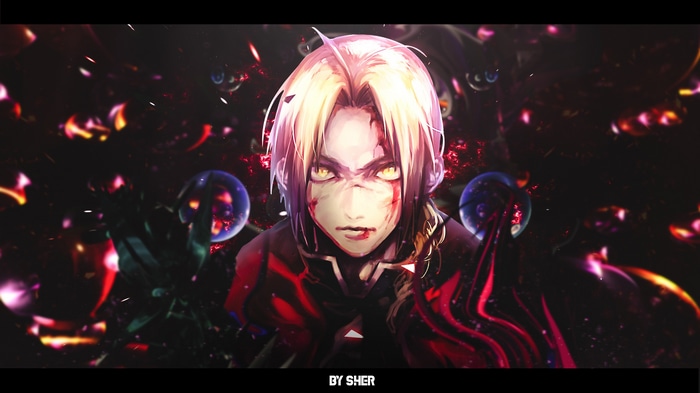 Fullmetal Alchemist Edward Elric with blood