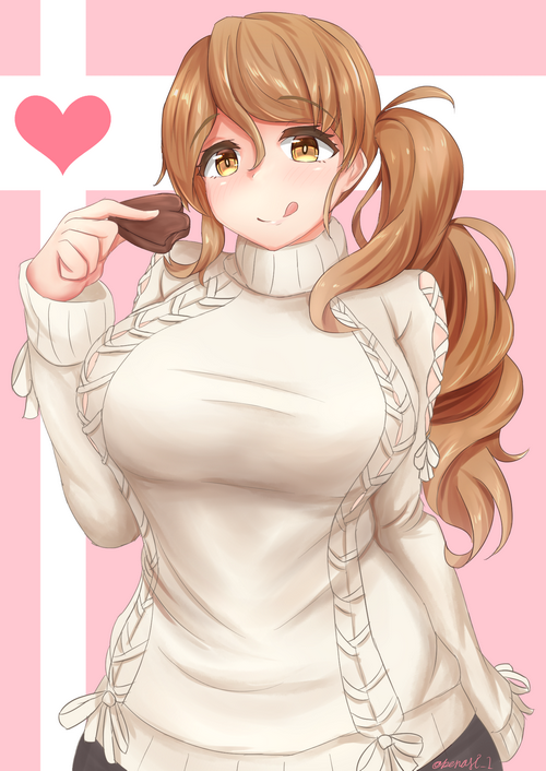 Littorio from Kantai Collection eating chocolate