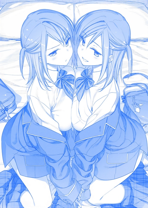 Getsuyoubi no Tawawa Fan Art of Twins in School Uniforms