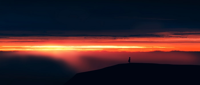 4K Digital Painting of a Sunset