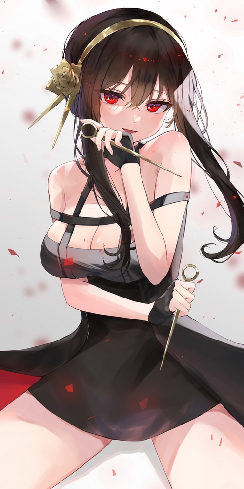 Yor Forger from Spy x Family with daggers