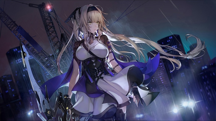 Bianca from Punishing: Gray Raven with a bow
