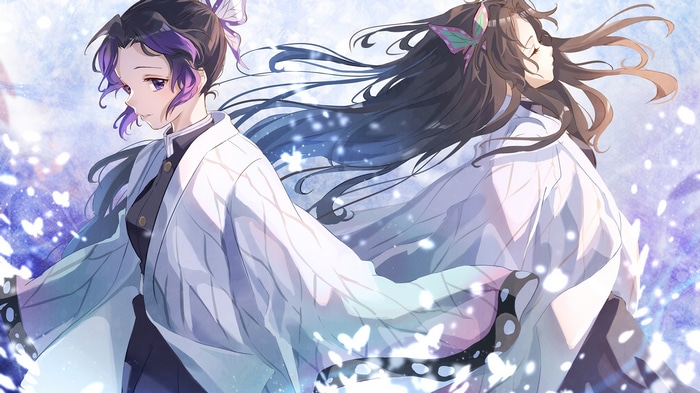 Kochou Shinobu and Kochou Kanae from Kimetsu no Yaiba