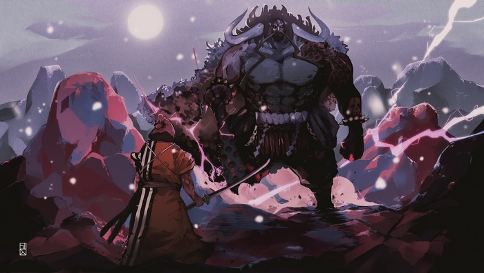 Kaido and Kinemon in One Piece