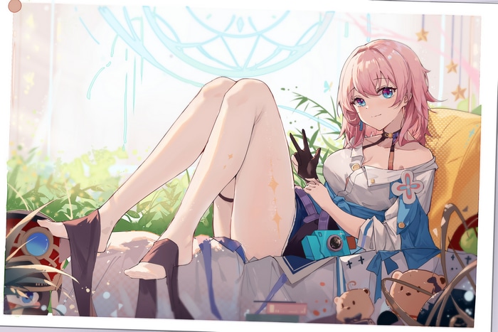 March 7th from Honkai: Star Rail with camera