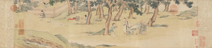 Zhao Mengfu painting of people in a forest