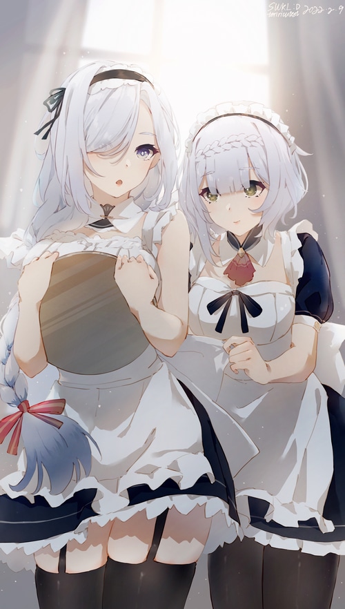 Shenhe and Noelle in Maid Outfits