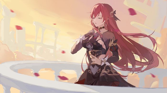 4K Honkai Impact 3rd Eden with petals