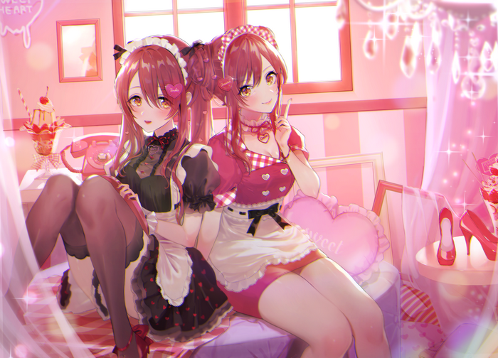 Oosaki Amana and Oosaki Tenka fan art from THE iDOLM@STER