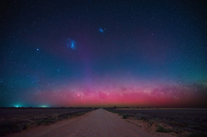 4K Milky Way over a dirt road