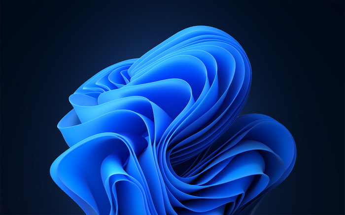 Windows 11 abstract blue 3D art