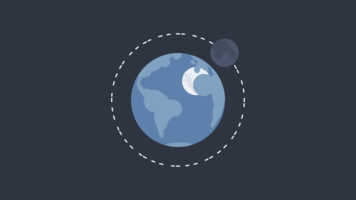 Earth and Moon in orbit