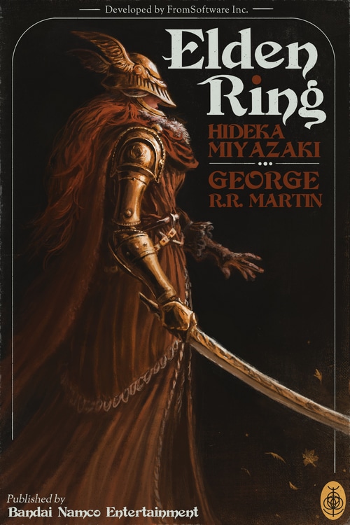 Elden Ring Poster with Malenia and George R. R. Martin
