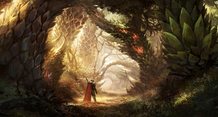 Fantasy landscape artwork by Won Jun Tae