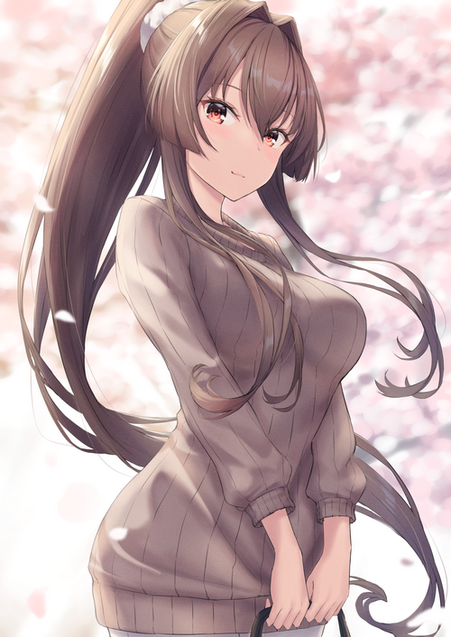 Yamato from Kantai Collection in a sweater