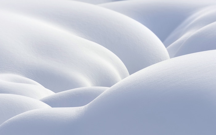 Abstract minimalist snow dunes with soft light