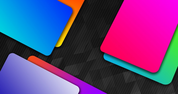 4K Abstract Colorful Shapes Dark Simple Background