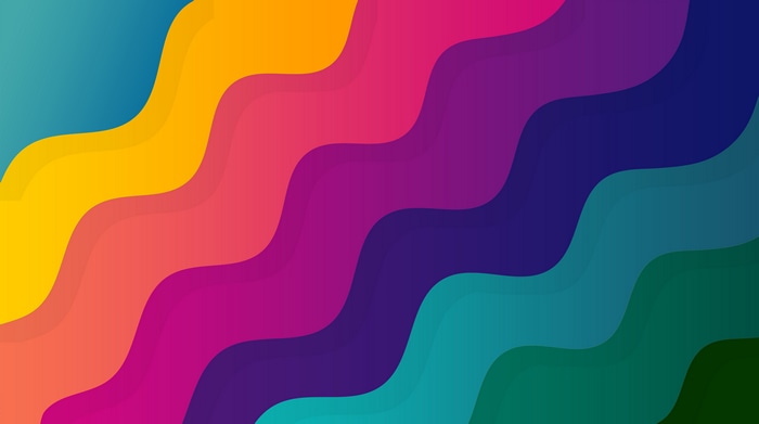 Colorful abstract wavy lines in 4K