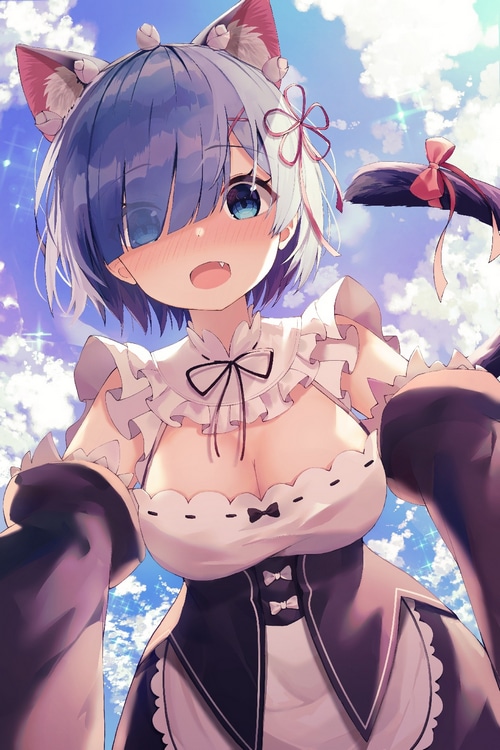 Rem from Re:Zero with Cat Ears and Tail