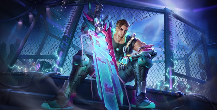 4K Fantasy Man with a Glowing Sword
