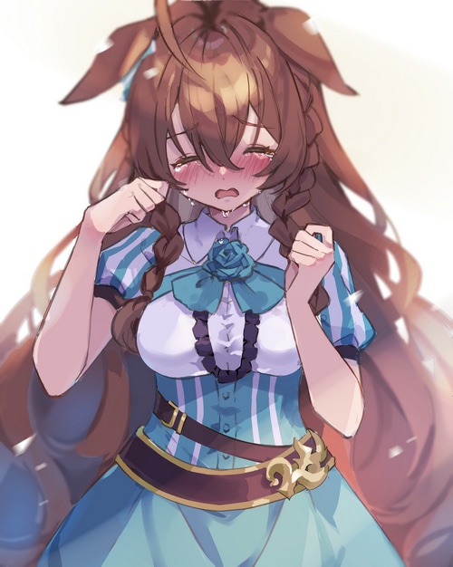Mejiro Bright crying, Uma Musume Pretty Derby fan art