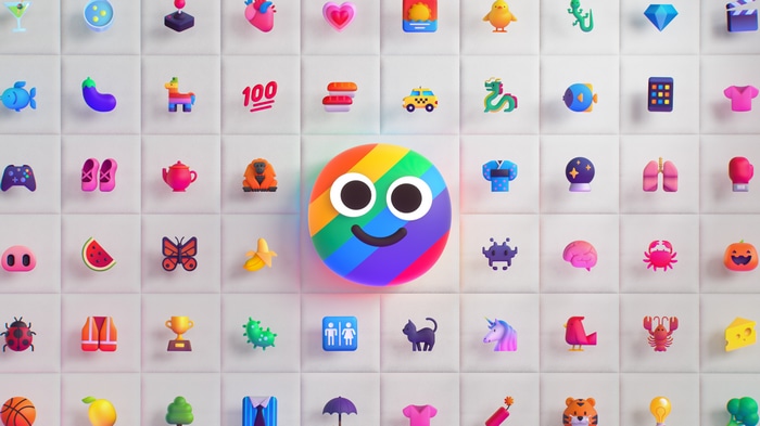 4K Icons and Emojis on a Grid