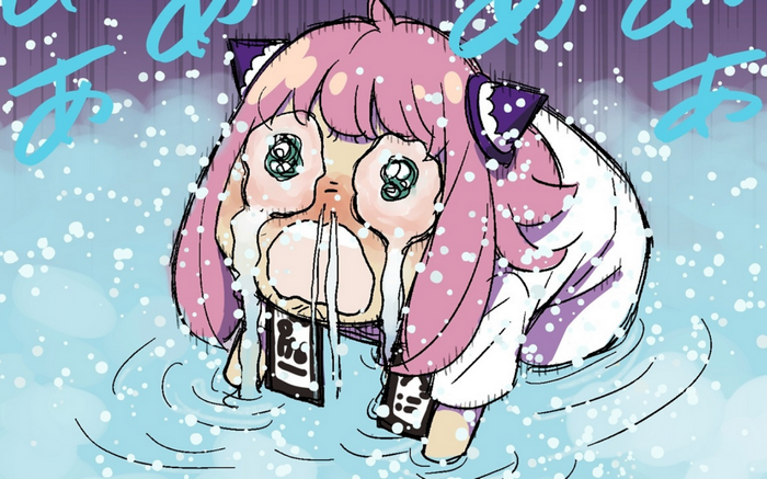 Anya Forger crying in the water