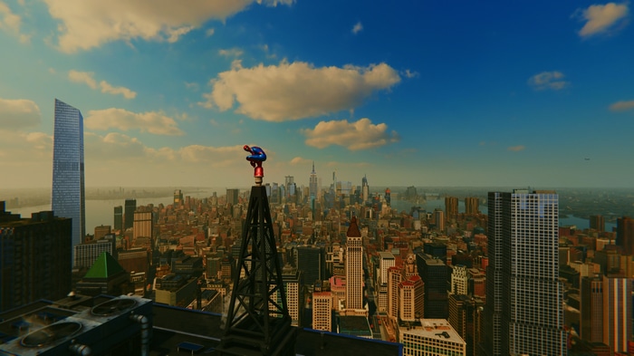 4K Spider-Man on a New York City Skyscraper