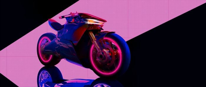 4K Concept Art of a Futuristic Motorcycle