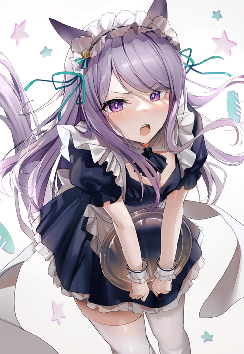 Mejiro McQueen as a maid in Uma Musume Pretty Derby fan art