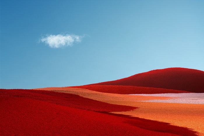 Microsoft Windows 10 abstract 3D landscape