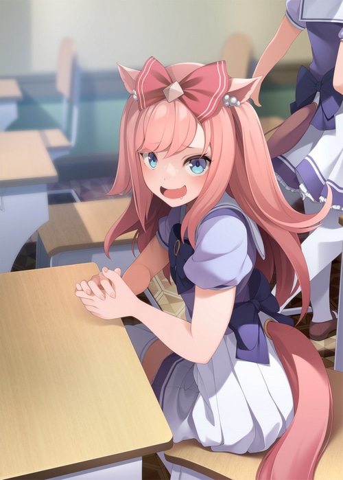 Agnes Digital from Uma Musume Pretty Derby in classroom