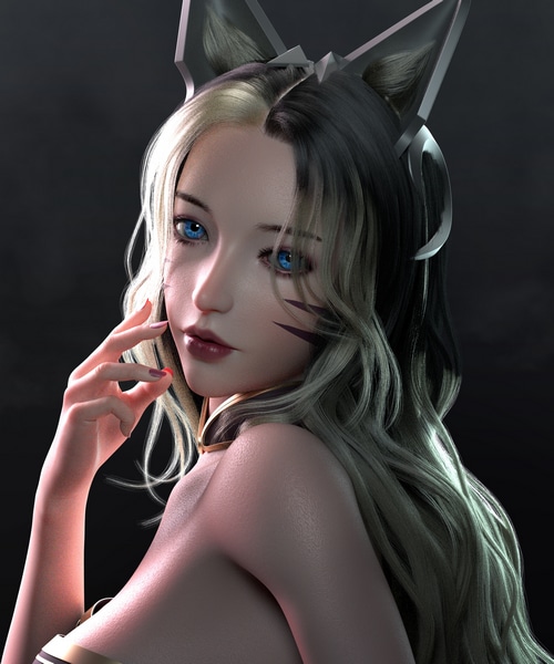 Ahri from League of Legends fan art