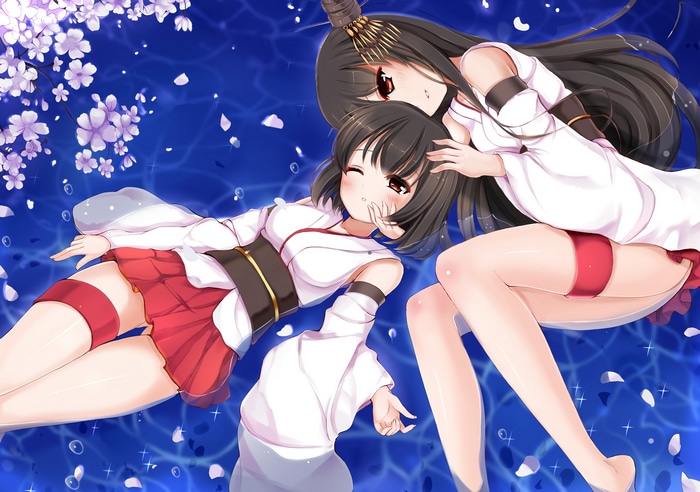 Kantai Collection's Fusou and Yamashiro in Water
