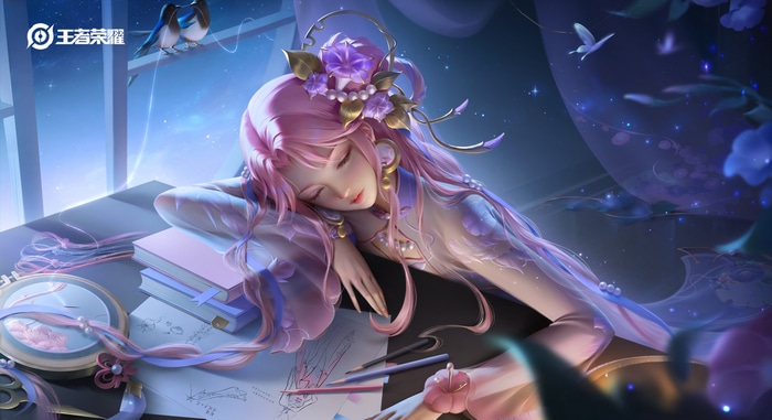 Honor of Kings: Sleeping Woman with Pink Hair