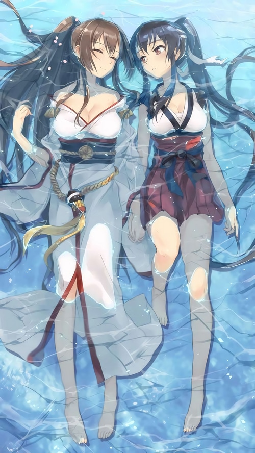 Yamato and Yahagi in water