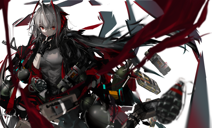 W from Arknights with grenades