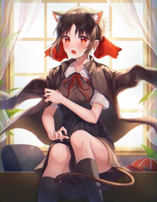 Kaguya Shinomiya as a cat girl in Kaguya-Sama: Love is War