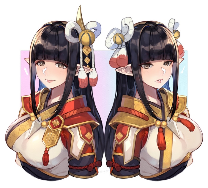 Minoto and Hinoa from Monster Hunter Rise