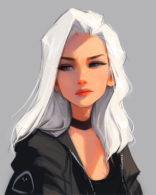 Artwork of a woman by Sam Yang